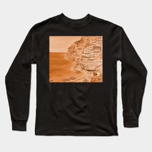 Positano Sepia Long Sleeve T-Shirt